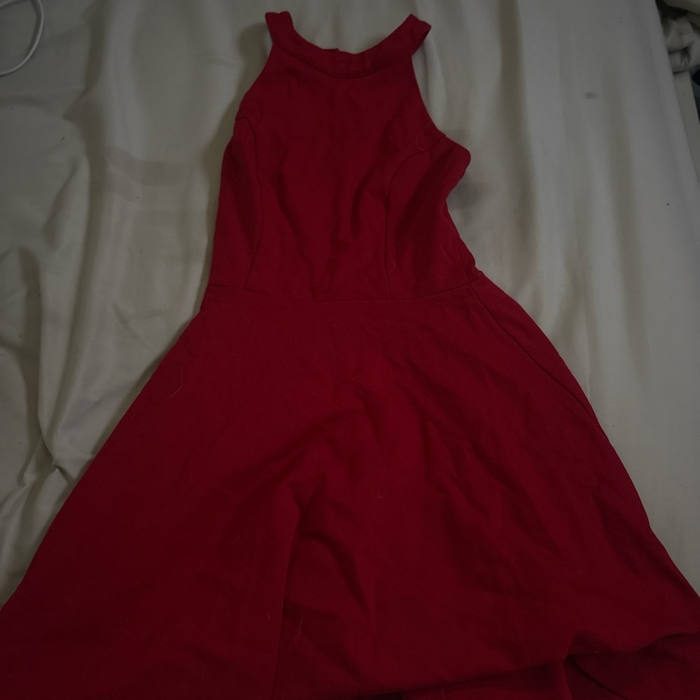 Elegant Red Sleeveless Dress